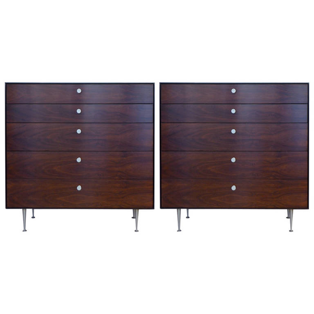 Pair Of Thin Edge Rosewood Dressers By George Nelson Tftm Melrose
