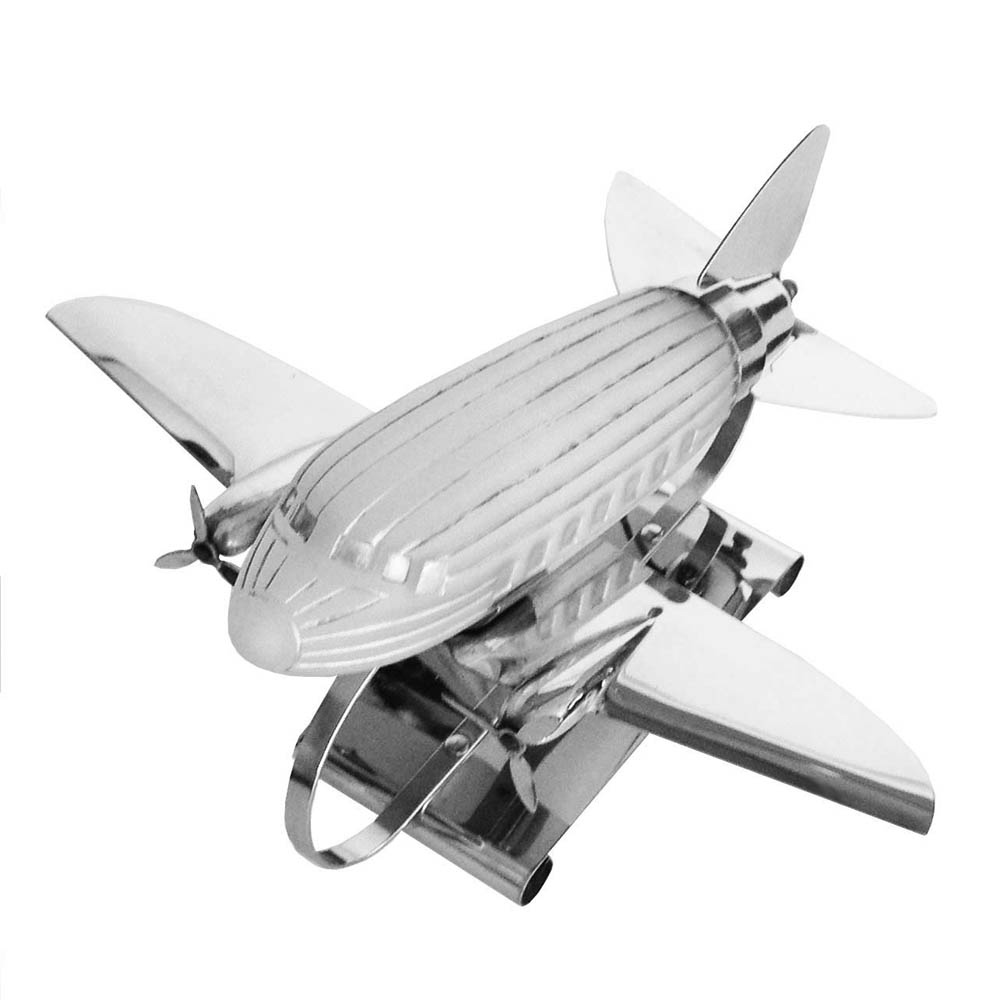 Original Art Deco Chrome Airplane Lamp w Frosted Glass TFTM Melrose