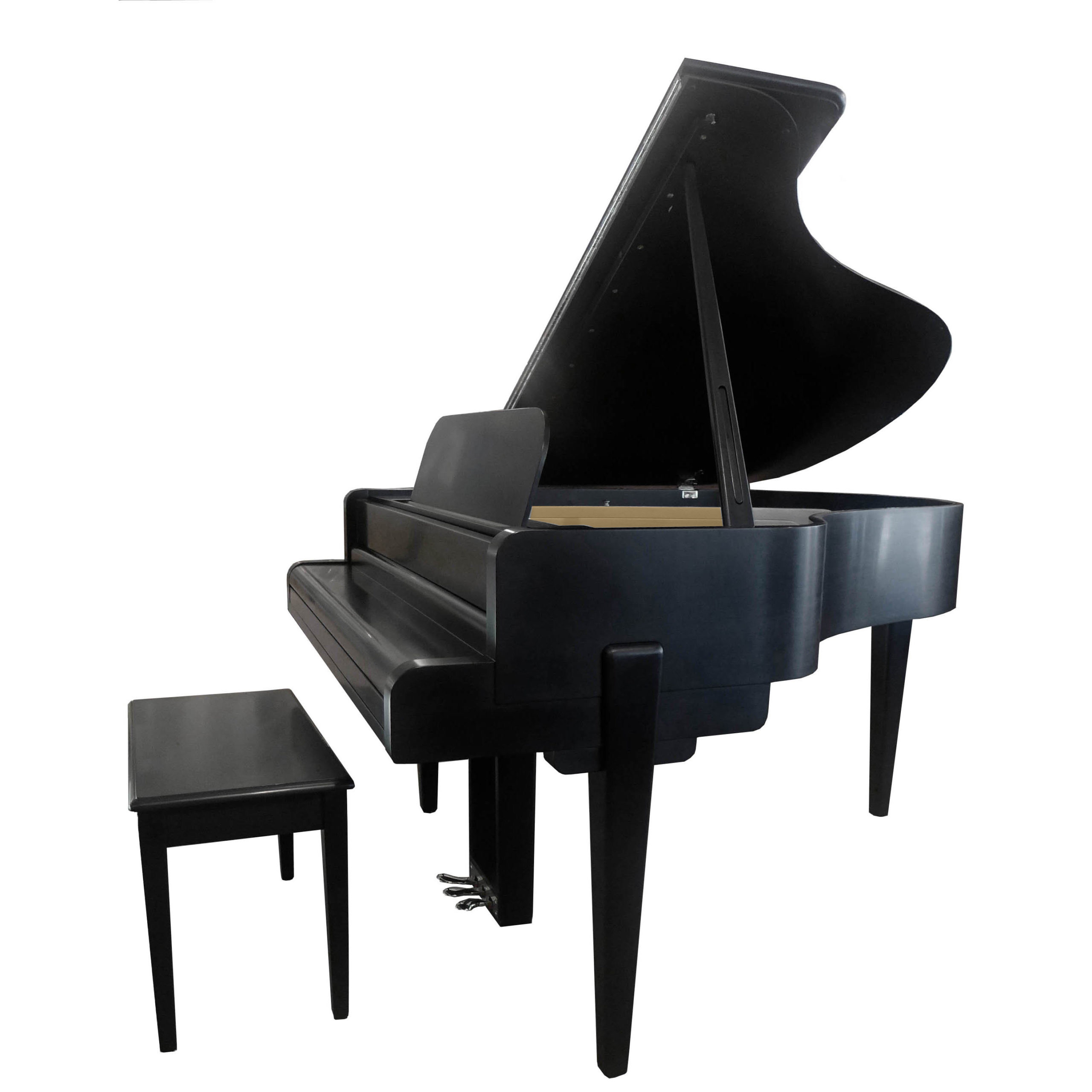 Steinway Piano in Satin Black Lacquer by WD Teague TFTM Melrose