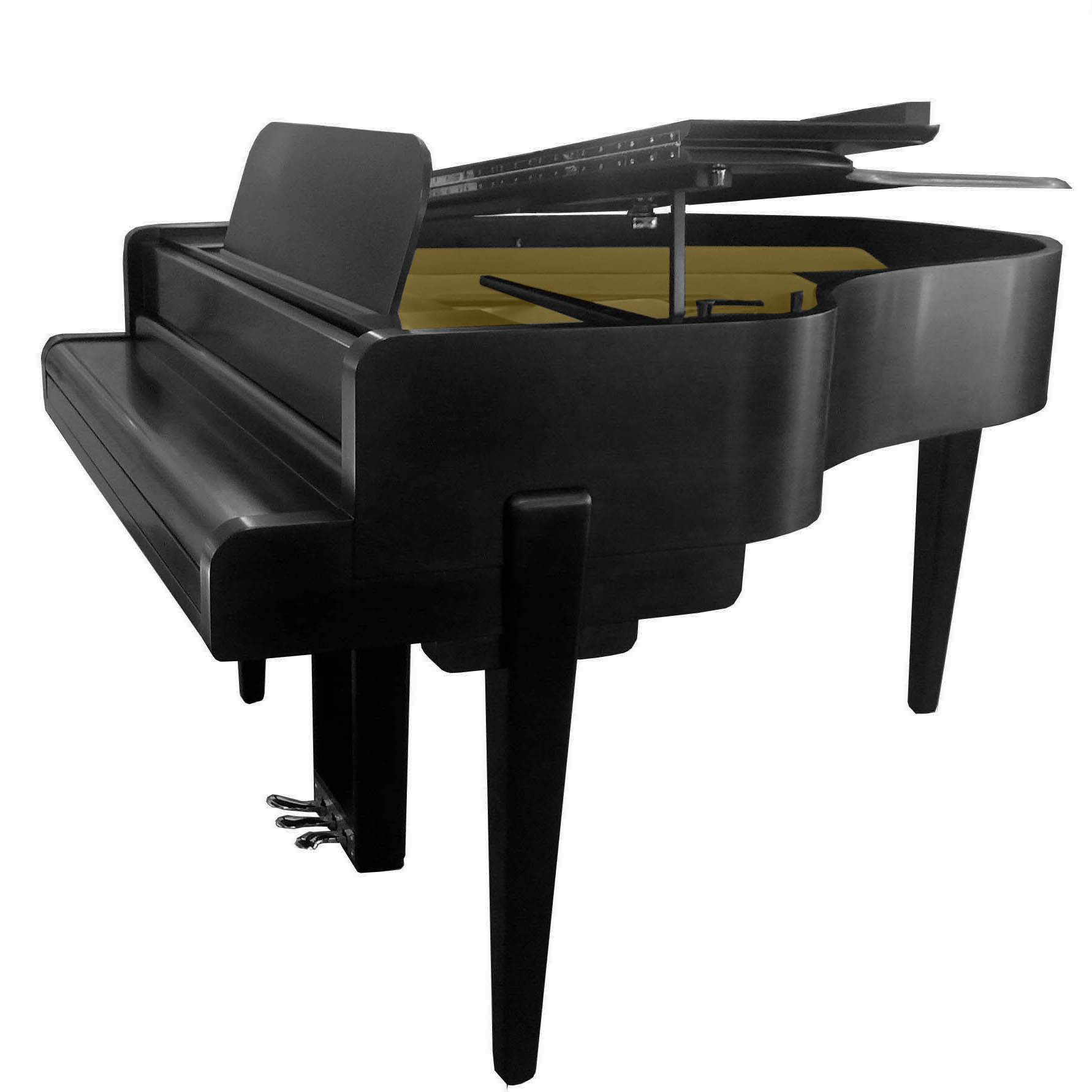 Steinway Piano In Satin Black Lacquer By Wd Teague Tftm Melrose Prev